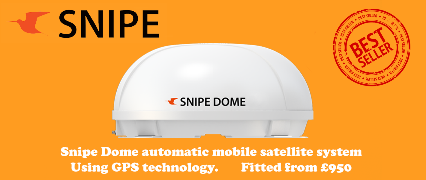 Snipe Dome satellite system for motorhomes and caravans